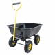 Folding car Poly Garden dump truck with steel frame, 10 inches. Pneumatic tire,  black