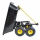 Folding car Poly Garden dump truck with steel frame, 10 inches. Pneumatic tire,  black