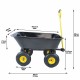 Folding car Poly Garden dump truck with steel frame, 10 inches. Pneumatic tire,  black