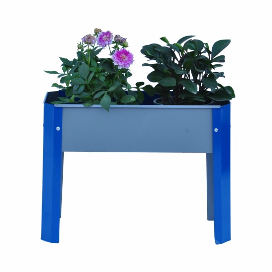 Elevated garden bed, metal elevated outdoor flowerpot box, suitable for backyard and terrace, large flowerpot, suitable for vegetable and flower