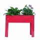 Elevated garden bed.metal elevated outdoor flowerpot box.suitable for backyard and terrace.large flowerpot.suitable for vegetable and flower Red x 2