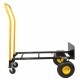 HT1006BK-YL   Hand Truck Dual Purpose 2 Wheel Dolly Cart and 4 Wheel Push Cart with Swivel Wheels 330 Lbs Capacity Heavy Duty Platform Cart for Moving/Warehouse/Garden/Grocery