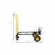 HT1006BK-YL   Hand Truck Dual Purpose 2 Wheel Dolly Cart and 4 Wheel Push Cart with Swivel Wheels 330 Lbs Capacity Heavy Duty Platform Cart for Moving/Warehouse/Garden/Grocery