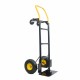 HT1006BK-YL   Hand Truck Dual Purpose 2 Wheel Dolly Cart and 4 Wheel Push Cart with Swivel Wheels 330 Lbs Capacity Heavy Duty Platform Cart for Moving/Warehouse/Garden/Grocery