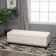 Stylish Ottoman Is Great, Fabric Bench, For Additional Storage And Seating Living Room