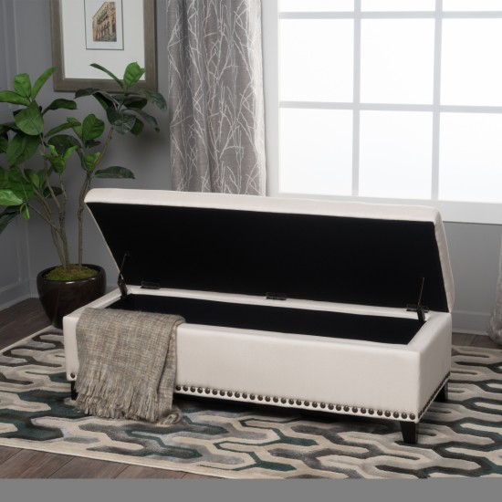 Stylish Ottoman Is Great, Fabric Bench, For Additional Storage And Seating Living Room