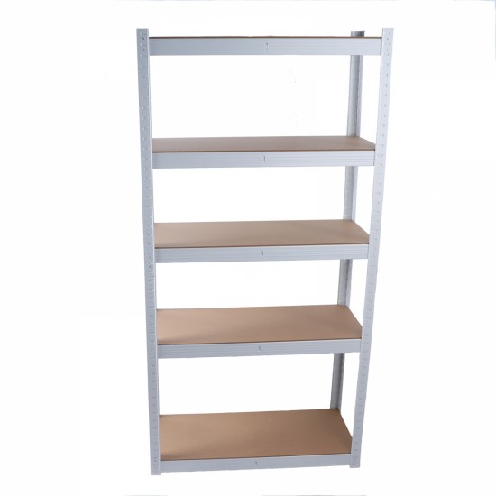 5 Tier Laminated White Metal Shelving Unit Adjustable Garage Storage Utility Rack Heavy Duty Shelves Organization Multipurpose Shelf Warehouse Basement Pantry 29 Inch W x 12 Inch D x 59 Inch H 1Pack