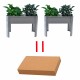 Elevated garden bed, metal elevated outdoor flowerpot box, suitable for backyard and terrace, large flowerpot, suitable for vegetable and flower    Grey*2