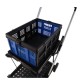 Folding service cart with wheels double-decker, shopping, library, office warehouse moving carts