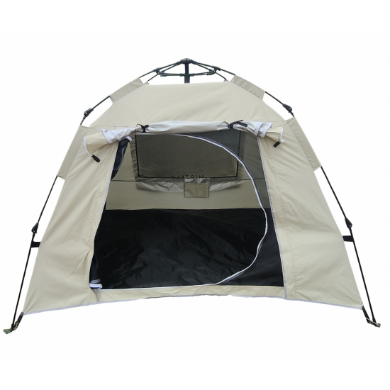 Tent, quick-opening automatic tent, waterproof and UV resistant tent, suitable for 2~3 people camping, picnic, outdoor travel tent - beige