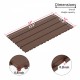 2FT Patio Deck Tiles, DIY Module Interlocking Decking Tiles Floor Tile,Easy and Quick Installation Court Tiles for Porch Poolside Balcony Backyard 24pcs Red Brown