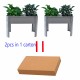 Elevated garden bed, metal elevated outdoor flowerpot box, suitable for backyard and terrace, large flowerpot, suitable for vegetable and flower    Grey*2