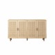 62.20 InchElegant and Functional 4-Door Rattan Decorative Storage Cabinet,for Bedroom,Living Room,Office,Easy Assembly(Same SKU:W757133282)