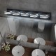 LED Modern Black Vanity Lights, 5-Lights Acrylic Matte Black Bathroom Vanity Lights Over Mirror