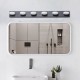 LED Modern Black 6-Light Vanity Lights Fixtures Over Mirror Bath Wall Lighting