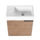 18 Floating Wall-Mounted Bathroom Vanity with White Resin Sink & Soft-Close Cabinet Door