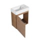 18 Floating Wall-Mounted Bathroom Vanity with White Resin Sink & Soft-Close Cabinet Door