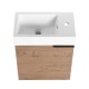 18 Floating Wall-Mounted Bathroom Vanity with White Resin Sink & Soft-Close Cabinet Door