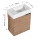 18 Floating Wall-Mounted Bathroom Vanity with White Resin Sink & Soft-Close Cabinet Door