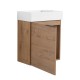 18 Floating Wall-Mounted Bathroom Vanity with White Resin Sink & Soft-Close Cabinet Door