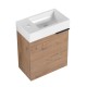 18 Floating Wall-Mounted Bathroom Vanity with White Resin Sink & Soft-Close Cabinet Door