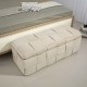 COOLMORE Storage Ottoman,Bedroom End Bench,Upholstered Fabric Storage Ottoman with Safety Hinge, Entryway Padded Footstool, Ottoman Bench for Living Room & Bedroom(Beige)