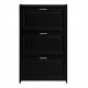 U-Can Shoe Storage Cabinet for Entryway with 3 Flip Drawers, Modern Shoe Organizer Cabinet, Free Standing Shoe Rack for  Hallway, Living Room, Black