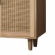 62.20 InchElegant and Functional 4-Door Rattan Decorative Storage Cabinet,for Bedroom,Living Room,Office,Easy Assembly(Same SKU:W757133282)