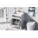 24 Inch Bathroom Vanity with Sink, Bathroom Vanity Cabinet with One Flip Drawer and Doors, Solid Wood and MDF, White