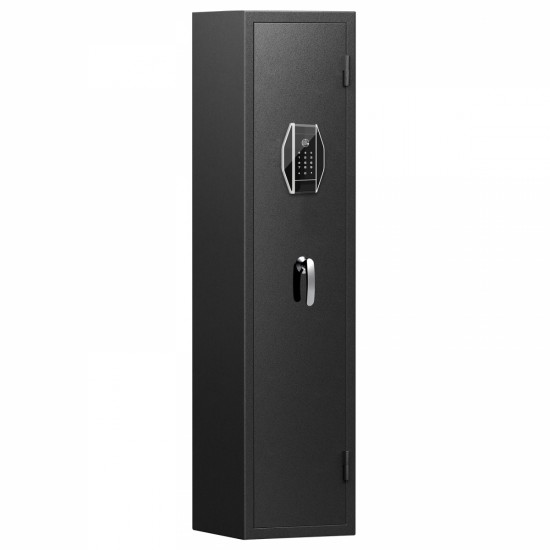 3-4 Gun Safe for Rifles and Pistols,Quick Access Fingerprint Gun Safe,High Security Metal Rifle Safe Locker with Removable Shelf and 2 Adjustable Gun Slots