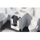 24 Inch Bathroom Vanity with Sink, Bathroom Vanity Cabinet with One Drawer and Doors, Solid Wood and MDF, White