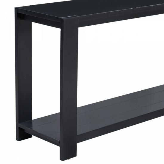 U_STYLE Distinctive Features of a Minimalist Console Table with Bottom Shelf and Four Legs, Suitable for Entryway, Hallway, Living Room, Foyer, Corridor