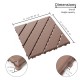 27-Pack Plastic Interlocking Deck Tiles - 12 Inchx12 Inch Square, Waterproof, All-Weather Use, Easy to Install Patio Decking Tiles for Poolside, Balcony, Backyard - Sturdy, High Load-Bearing Capacity