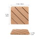 Plastic Composite Deck Tiles Set of 35pcs, Composite Decking Resist Rust, Water, Weather, Easy to DIY & Maintain, Ideal for Patios, Balconies, Rooftops, Decks, Indoor&Outdoor, 12x12 Inch Wood color