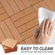 Plastic Composite Deck Tiles Set of 35pcs, Composite Decking Resist Rust, Water, Weather, Indoor&Outdoor, Easy to DIY & Maintain, Ideal for Patios, Balconies, Rooftops, Decks, 12x12 Inch Wood color