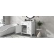 30 Inch Bathroom Vanity with Sink Top, Bathroom Vanity Cabinet with Door and Two Drawers, Solid Wood Frame, One Package, White (Old Sku:WF311620AAK)