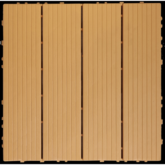 Plastic Composite Deck Tiles Set of 35pcs, Composite Decking Resist Rust, Water, Weather, Indoor&Outdoor, Easy to DIY & Maintain, Ideal for Patios, Balconies, Rooftops, Decks, 12x12 Inch Wood color