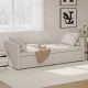 Modern Upholstered Chaise Lounger Daybed Small Single Daybed with 2 Drawers, No Mattress Needed, Perfect For Living Rooms & Home Office, Linen Fabric, Beige