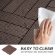 Wood Plastic Composite Deck Tiles Set of 20pcs, Composite Decking Resist Rust, Water, Weather, Indoor&Outdoor, Easy to DIY & Maintain, Ideal for Patios, Balconies, Rooftops, Decks, 12x12i Light Coffee