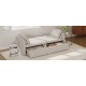 Modern Upholstered Chaise Lounger Daybed Small Single Daybed with 2 Drawers, No Mattress Needed, Perfect For Living Rooms & Home Office, Linen Fabric, Beige