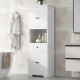 Tall Bathroom Cabinet with Four Doors, Large Storage Space Open Shelve, Upper Storage Cabinet, White