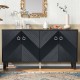 U-Style Light Luxury Cabinet Adorned with Geometric Patterns, Suitable for Hallway, Entryway, Living Room