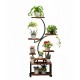 Plant Stand Indoor with Grow Lights, 8 Tiered Indoor Plant Shelf, 61 Inch Tall Plant Stand for Indoor Plants Multiple, Metal Plant Flower Holder Stand, S-Shaped Plant Rack for Home, Patio (Black)