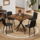 Dining Chairs Set of 4, Modern Kitchen Dining Room Chairs, PU Dining Chair Upholstered Cushion Seat and Sturdy Metal Legs