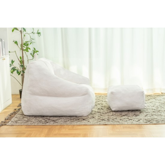 Bean Bag Chair with Filler, Bean Bag Sofa with Tufted Soft Stuffed Filling, Fluffy and Lazy Sofa, Comfy Cozy BeanBag Chairs with Memory Foam for Dorm, Apartment, Living Room