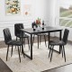 Dining Chairs Set of 4, Modern Kitchen Dining Room Chairs, PU Dining Chair Upholstered Cushion Seat and Sturdy Metal Legs