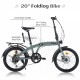 20 Inch Folding Bike Steel Frame 7 Speed City Bike