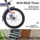 Purple 20 inch kids Folding Bike Steel Frame 7 Speed  City Bike