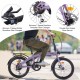 Purple 20 inch kids Folding Bike Steel Frame 7 Speed  City Bike