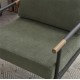 Upholstered Mid Century Lounge Chair Reading Armchair Chenille Fabric Modern Arm Chair with Metal Frame , Accent Chair for Living Room,  Green